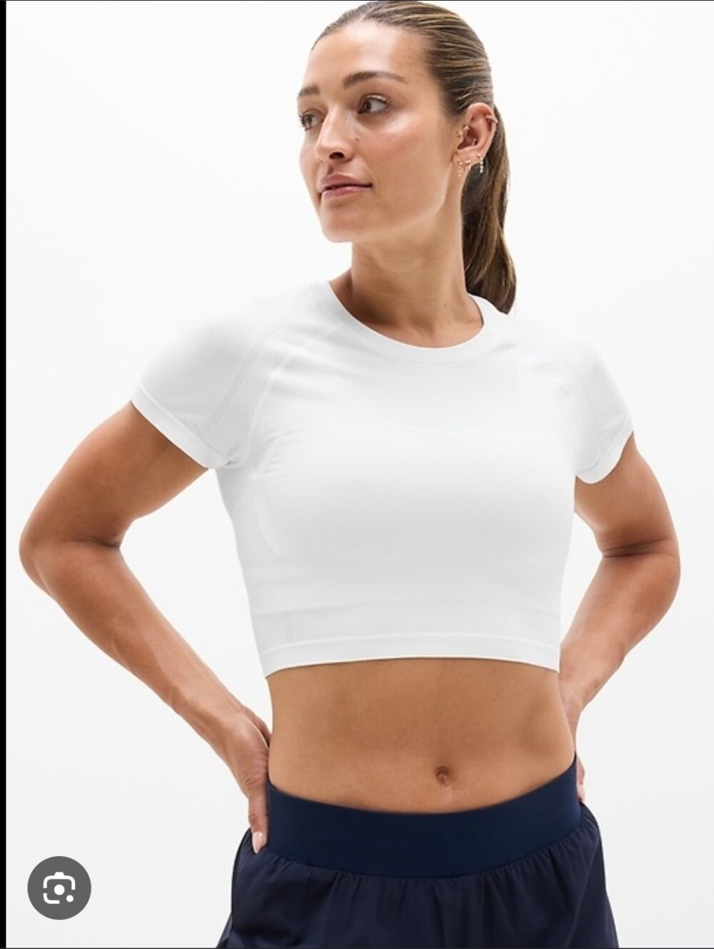 Athleta Momentum Flex Crop Tee, M